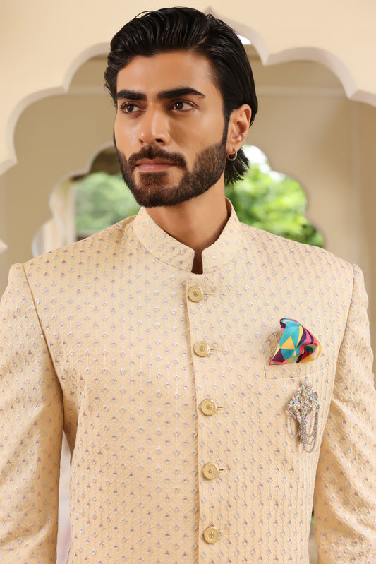 Flax Yellow Indo-Western