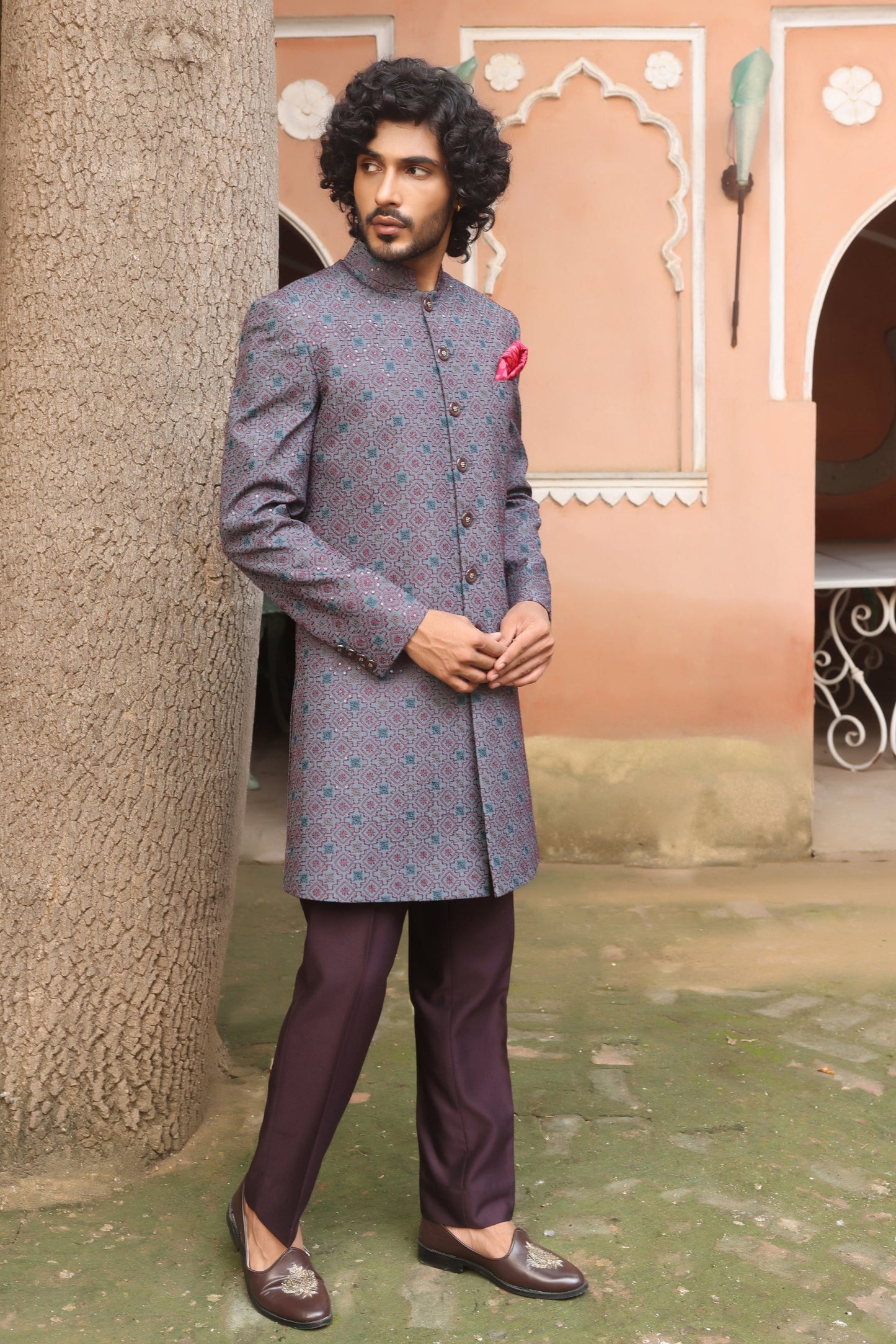 Charming Grey Indo-Western