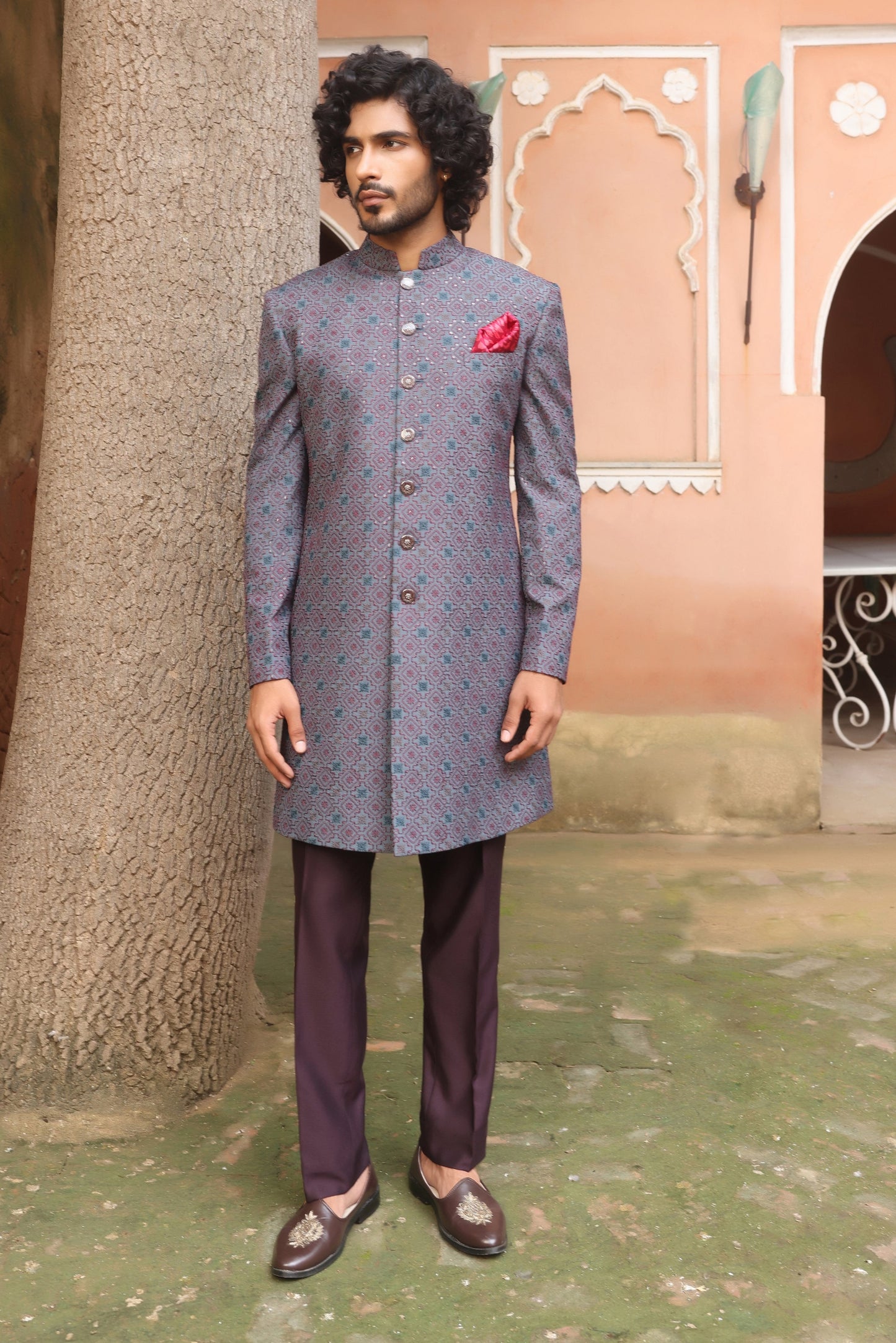 Charming Grey Indo-Western