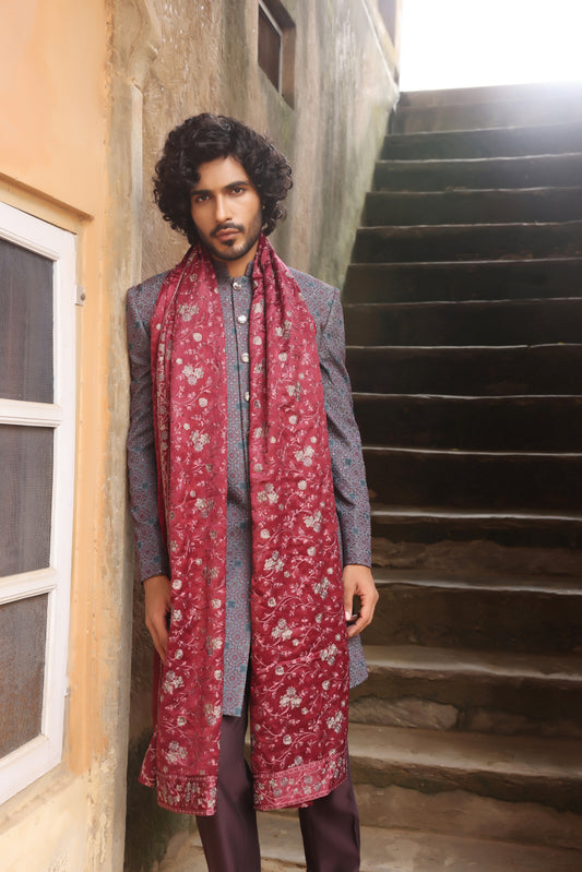 Charming Grey Indo-Western