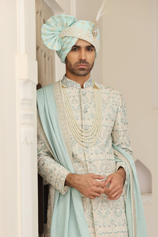 Zoop Aqua Blue Sherwani