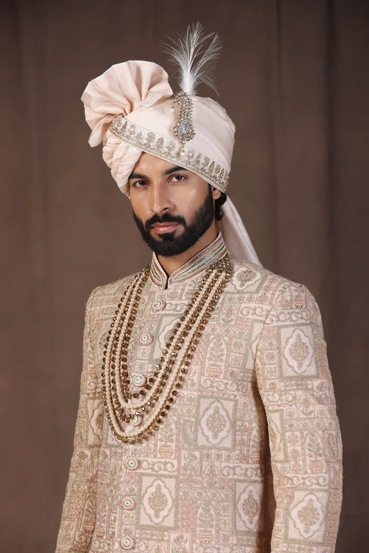 Intricate Rose Gold Sherwani