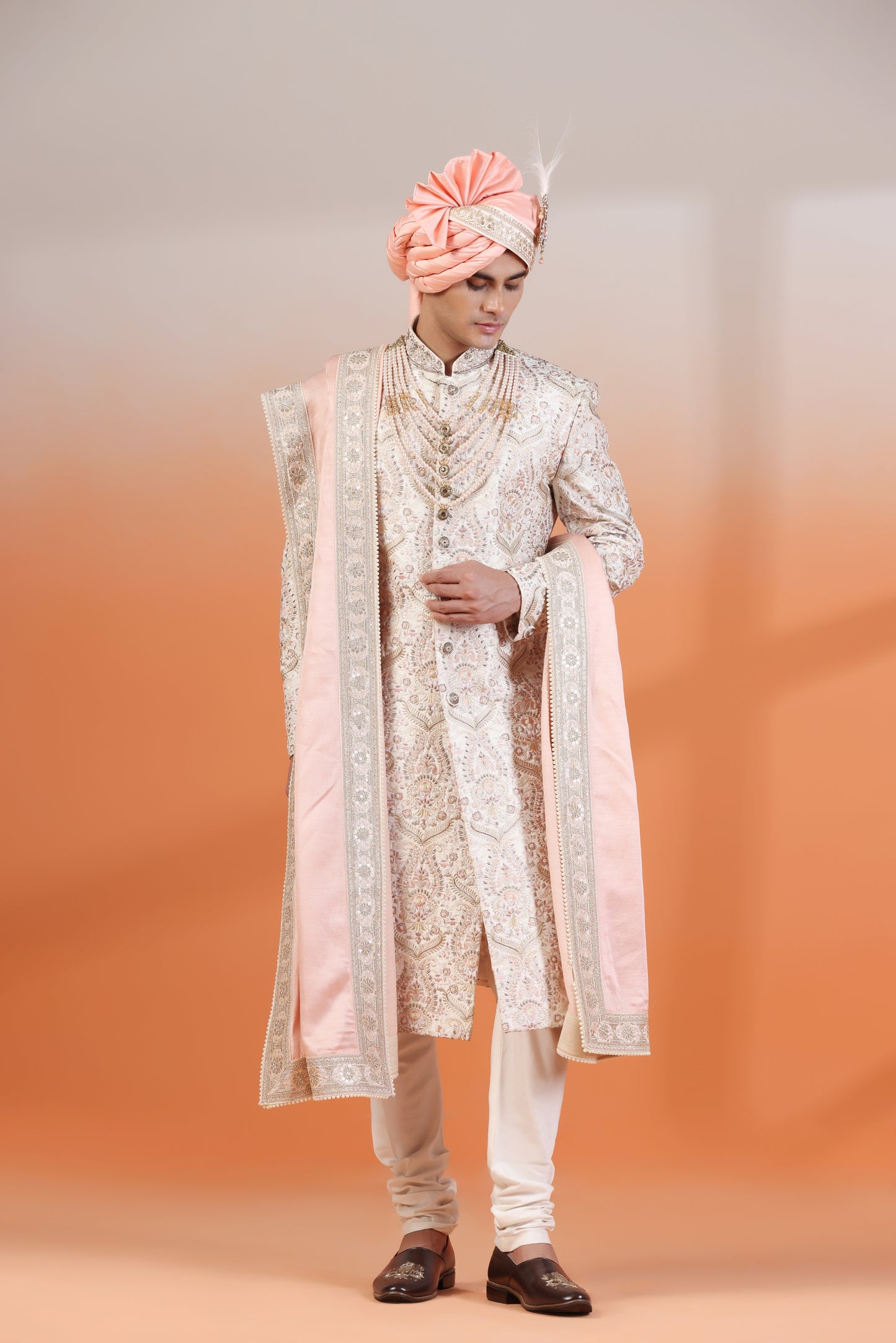 Bright Pastel Symphony Sherwani