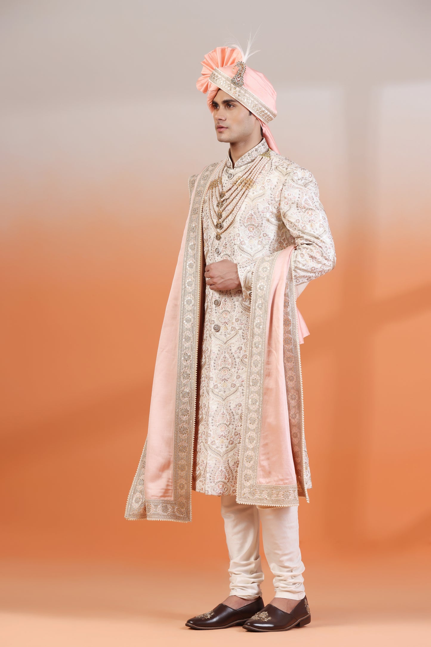 Bright Pastel Symphony Sherwani
