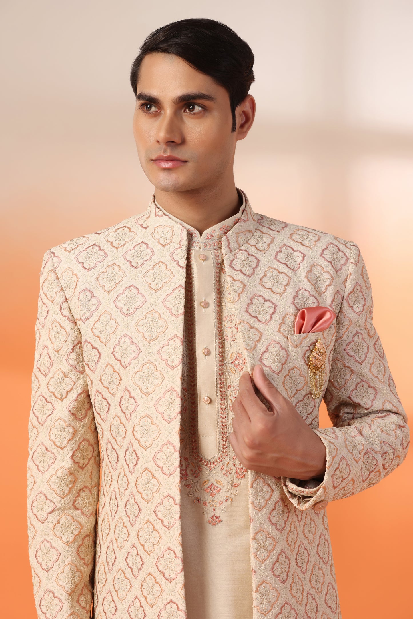 Clover Pink Indo-Western