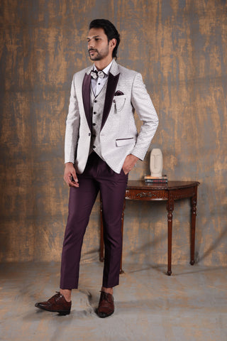 Mauve Plum Tuxedo Suit